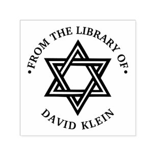 Davidstjärna #1 “Från bibliotek hos” Monogram Självfärgande Stämpel