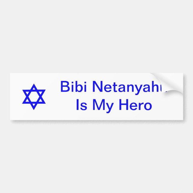Davidstjärna, Bibi NetanyahuÄr Min Hjälte Bildekal (Framsidan)