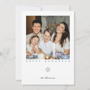 Davidstjärna Foto Hanukkah-kort Julkort