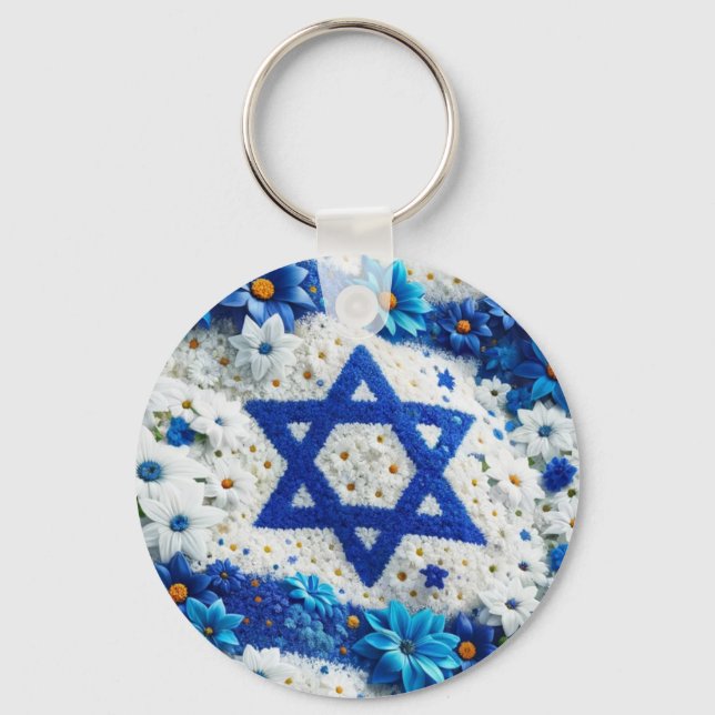 Davidstjärna. Israel Nyckelring (Framsida)