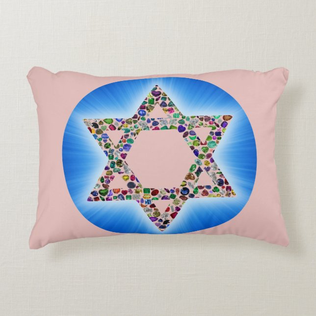 Davidstjärna Prydnadskudde (Framsidan)