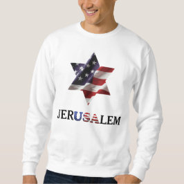 Davidstjärna USA, jerUSAlem Israel Palestina-krig  Lång Ärmad Tröja