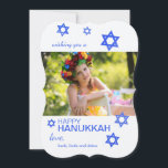 Davidstjärnor Foto Julkort<br><div class="desc">En vit bakgrund med en stänk av blå Davidstjärnor. Perfekt för Hanukkah och mer.() Kortet är lätt att anpassa med din text, teckensnitt, teckensnittsfärg, pappersformalternativ och val av sex papperstyper.() Inte exakt vad du letar efter? Alla våra produkter kan utformas för att passa dina behov utan extra kostnad.() Kontakta oss...</div>