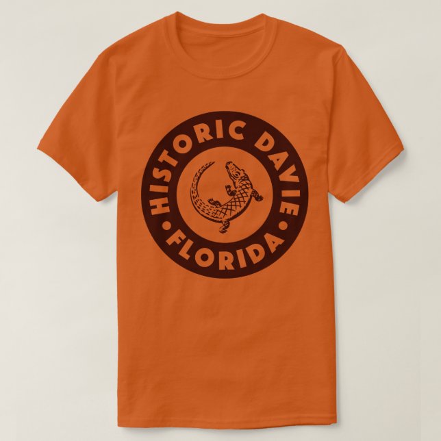 Davie Florida Circle Brown T Shirt (Design framsida)