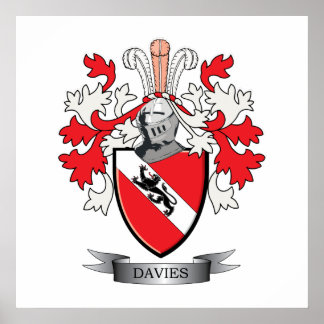 Davies Family Crest Jackar om Arm Poster