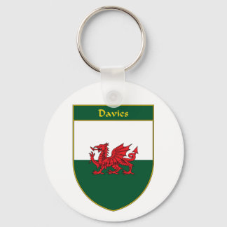 Davies Wales flagga sköld Nyckelring