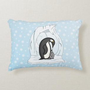 Davin och Annie Penguins accent Pillow Prydnadskudde
