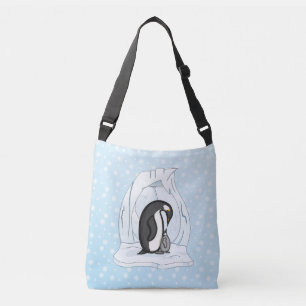 Davin och Annie Penguins All-Over-Print-blogg Axelväska
