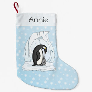 Davin och Annie Penguins Anpassningsbar Stocking Liten Julstrumpa