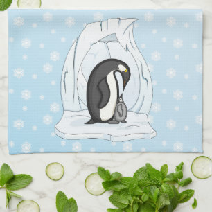 Davin och Annie Penguins Kitchen Towel Kökshandduk