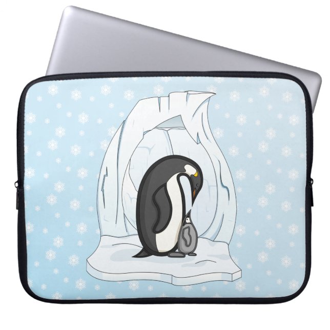 Davin och Annie Penguins Laptop sleeve (Framsidan)