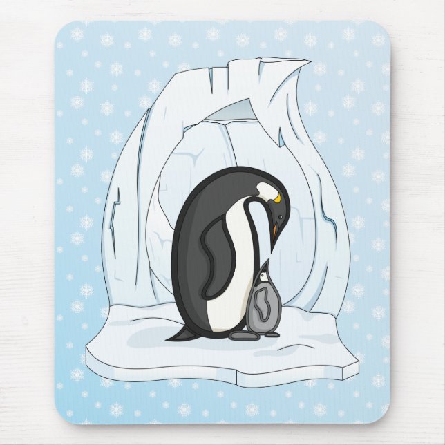 Davin och Annie Penguins Mousepad Musmatta (Framsidan)