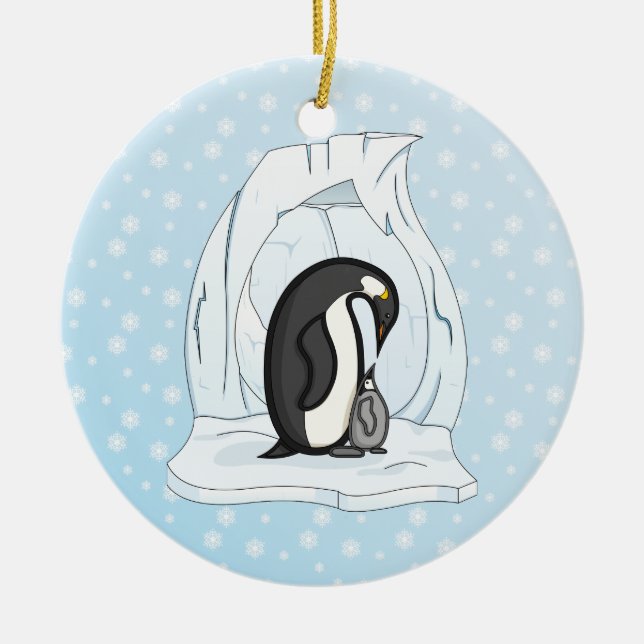 Davin och Annie Penguins Ornament (Framsidan)