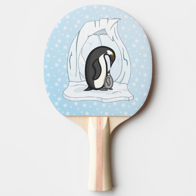 Davin och Annie Penguins Ping Pong Paddle Pingisracket (Framsidan)