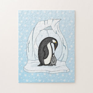 Davin och Annie Penguins Puzzle Pussel