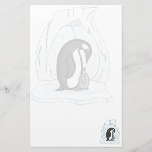 Davin och Annie Penguins Stationery Brevpapper