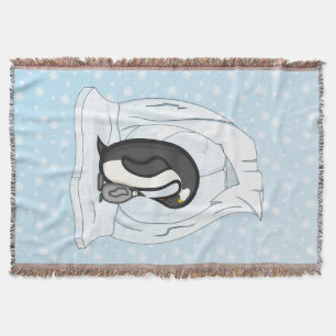 Davin och Annie Penguins Throw Blanket Filt