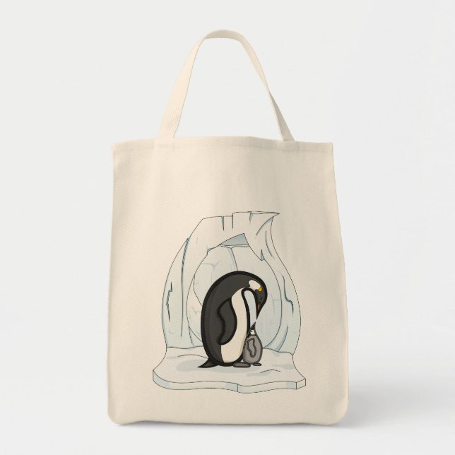 Davin och Annie pingvinerna Tote Bag Tygkasse (Framsidan)