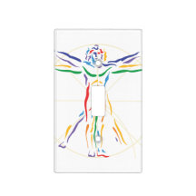 DaVinci Anatomy Man i Chakra Färg