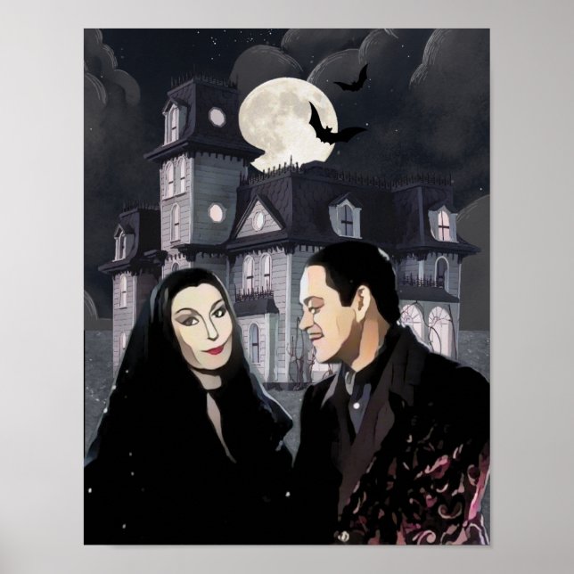 DaVinci Morticia Addams Mashup  Poster (Framsidan)
