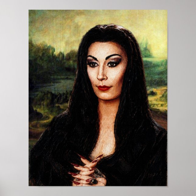DaVinci Morticia Addams Mashup  Poster (Framsidan)