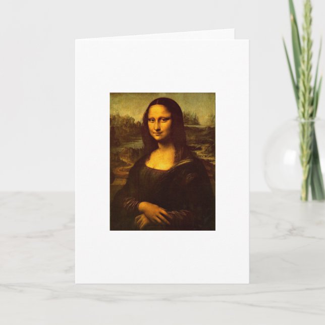 DaVincis kort för Mona Lisa hälsning (Framsida)