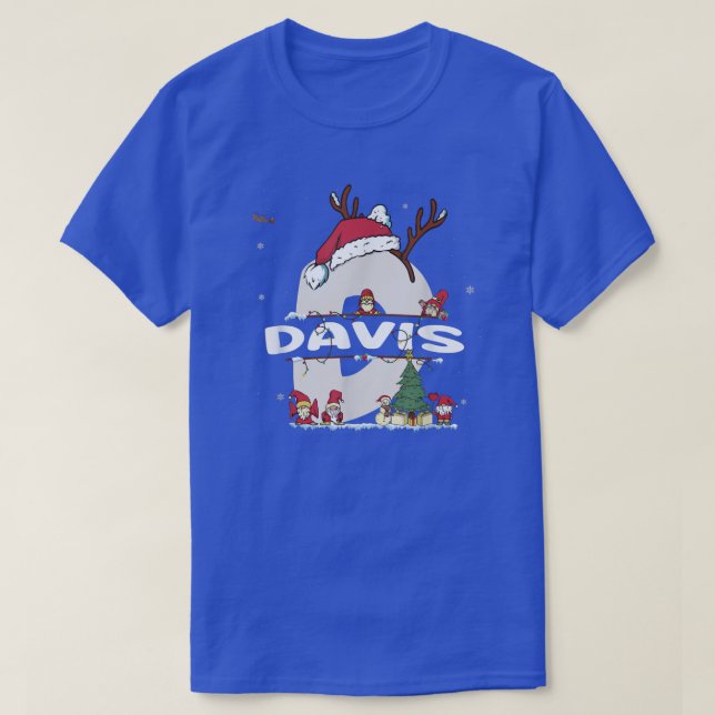 Davis Christmas Shirt w Davis Name for funny Xmas  T (Design framsida)