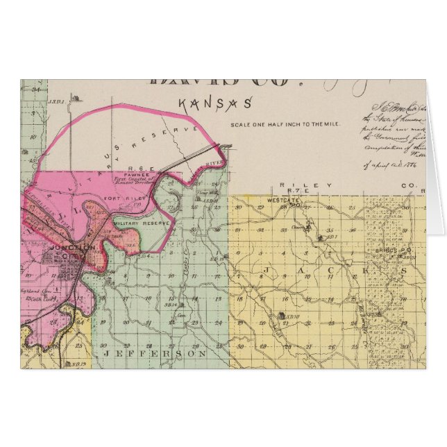 Davis County, Kansas Hälsningskort (Framsidan Horizontal)