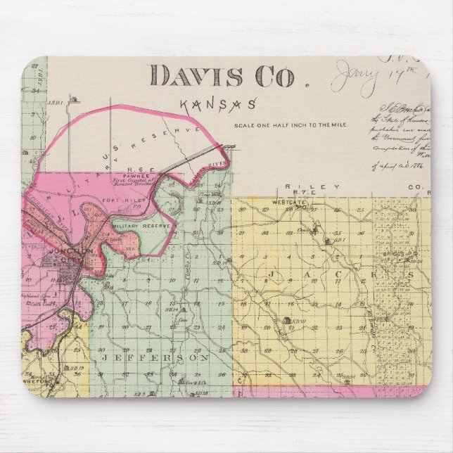Davis County, Kansas Musmatta (Framsidan)