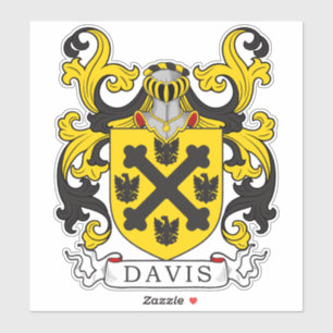 Davis Family Crest Klistermärken