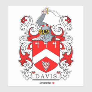 Davis Family Crest Klistermärken