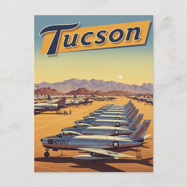 Davis-Monthan Luft Force Base Tuscon Arizona Trave Vykort (Framsida)
