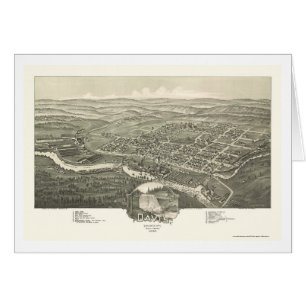 Davis panorama- karta för WV - 1898 Hälsningskort