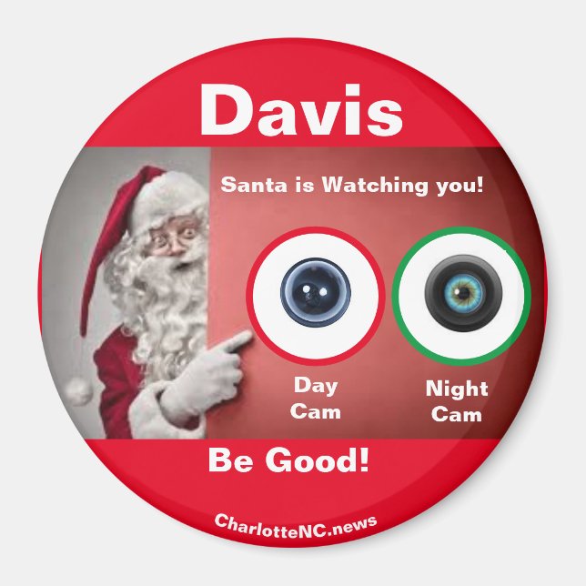 DAVIS Santa tittar på Magnet (Framsidan)