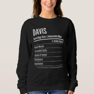 Davis Serving Storlek Nutrition Label Calories T Shirt