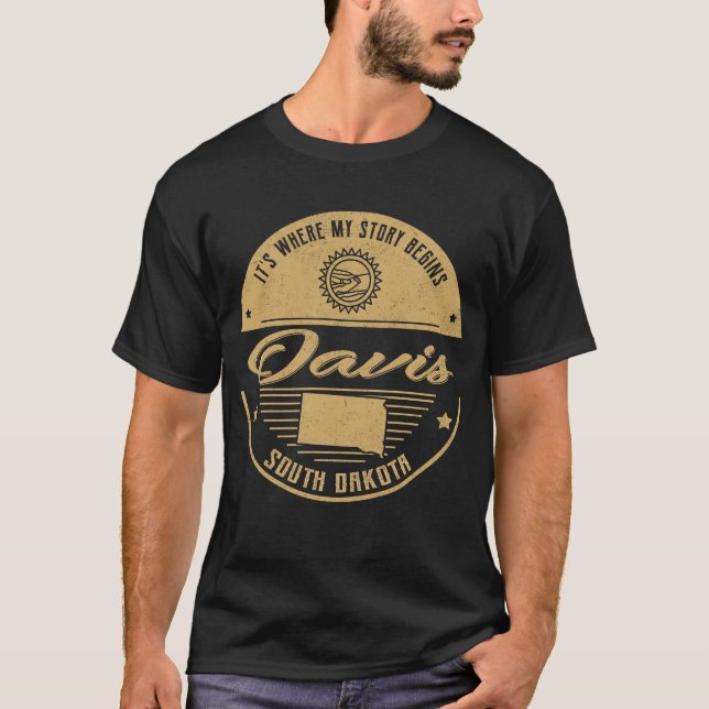 Davis South Dakota Det är där min berättelse börja T Shirt (Framsida)