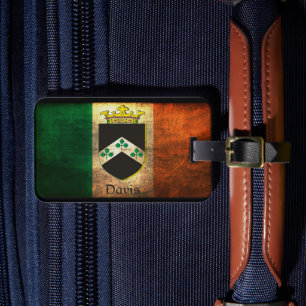 Davis Vapensköld Irish Flagga Bagagebricka