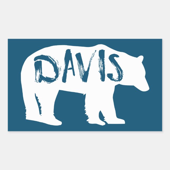 Davis Väster Virginia Bear Rektangulärt Klistermärke (Framsida)