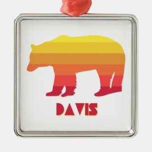 Davis Väster Virginia Rainbow Bear Julgransprydnad Metall