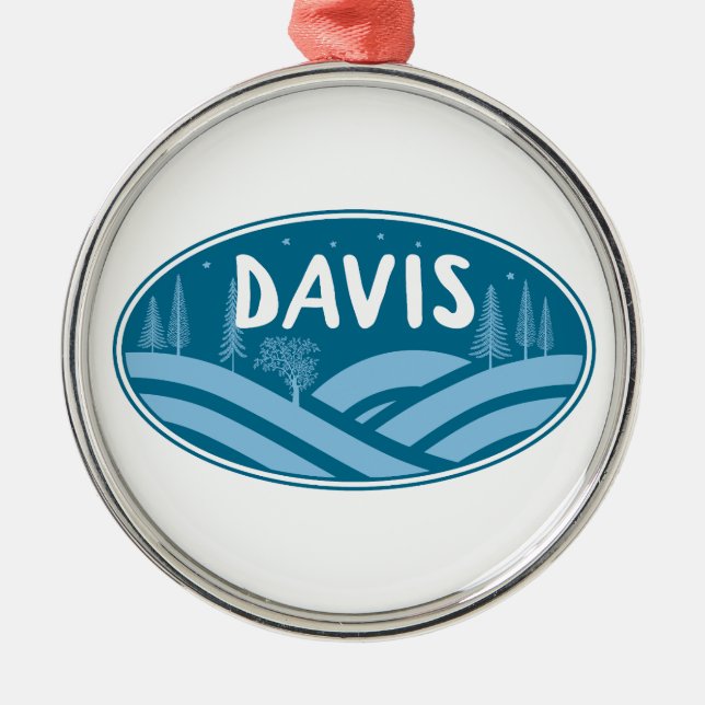 Davis West Virginia Utomhusaktiviteter Julgransprydnad Metall (Framsidan)