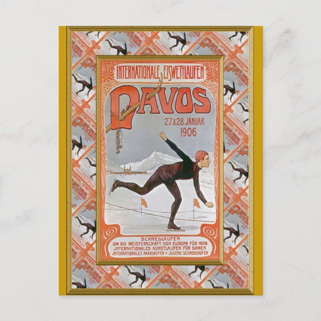 Davos 1906 helg vykort (Framsida)