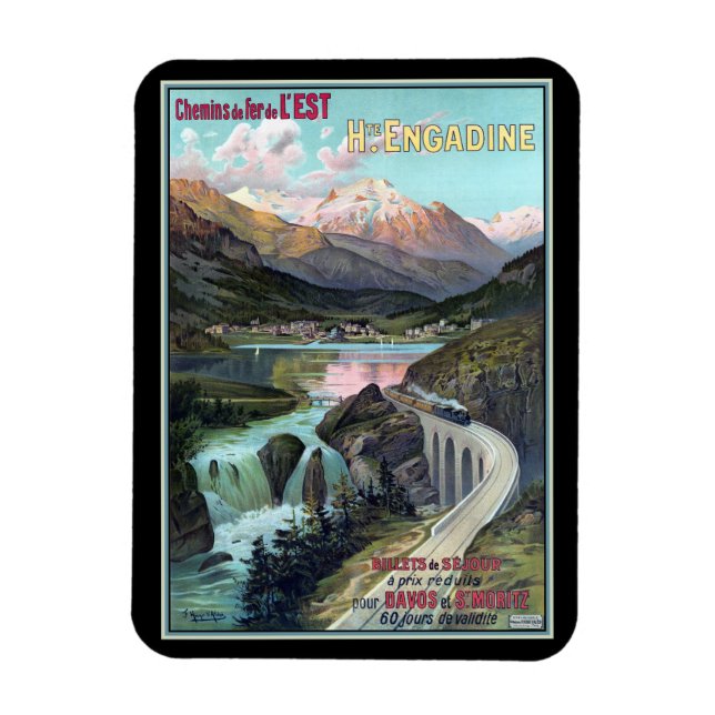 Davos och St. Moritz järnvägar Magnet (Vertikal)