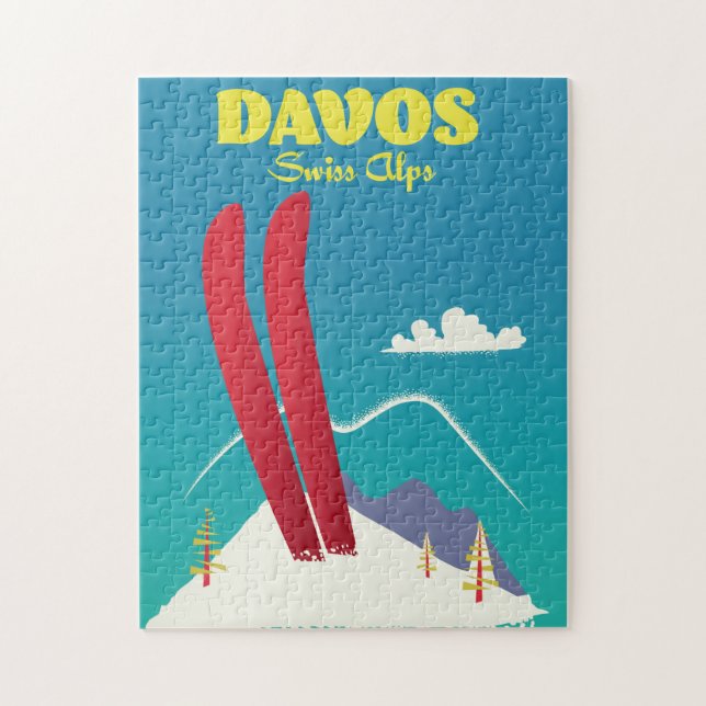 Davos Schweiz Alperna Pussel (Vertikal)