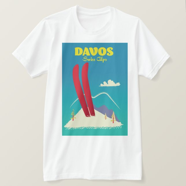 Davos Schweiz Alperna T Shirt (Design framsida)