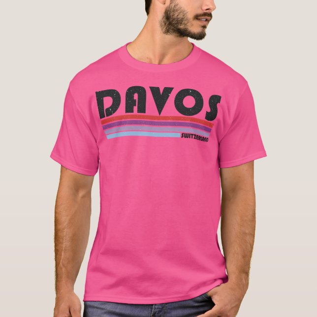 Davos Schweiz T Shirt (Framsida)