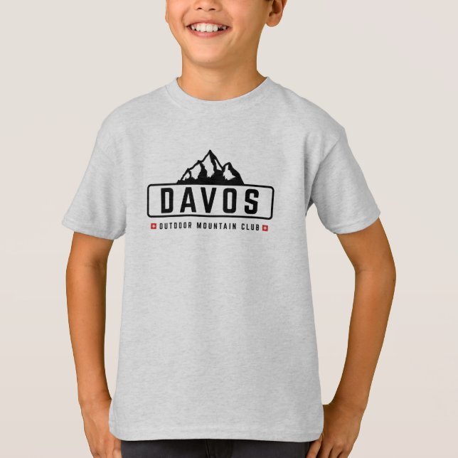 Davos Schweiz Utomhus T-Shirt (Framsida)