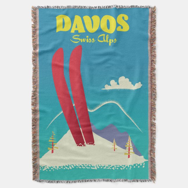 Davos Schweiziska Alperna Filt (Framsidan Vertikal)
