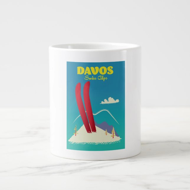 Davos Schweiziska Alperna Jumbo Mugg (Framsidan)