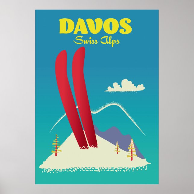 Davos Swiss Alpernas Poster (Framsidan)