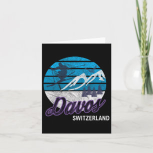 Davos Swiss Alpernas Schweiz Ski Resort Snowboardi Kort